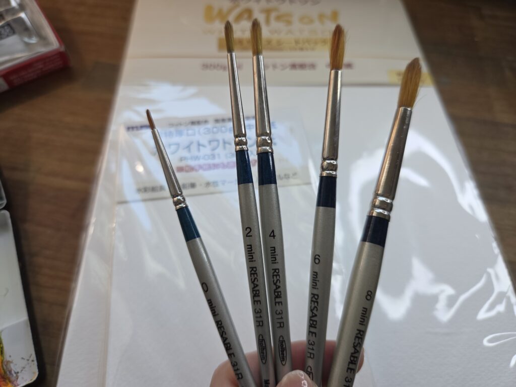 初心者に使いやすい筆の使い分けのわかりやすいイメージ画像